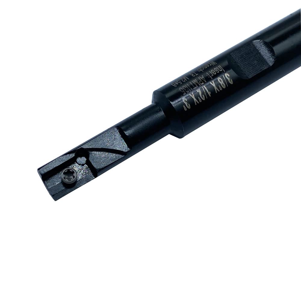 GBJ APMT1135 Indexabler Face Milling Inserts with 90 Degs Square Shoulder Indexable Milling Tool Holder 1/2in Shank for Steel Cutting Semi-Finishing (3/8in milling Holder+1pc APMT1135)