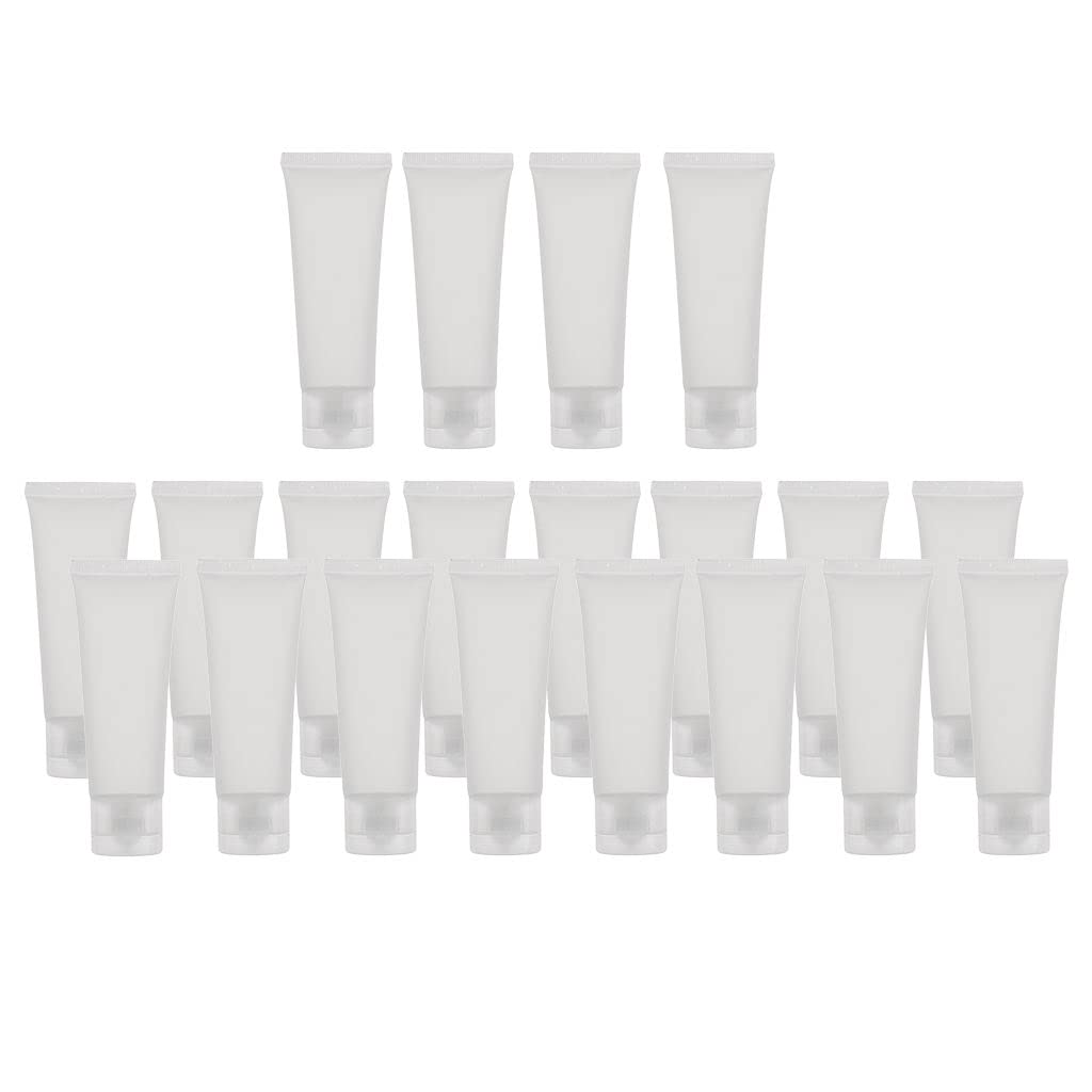 Esquirla 20PCS 50ml Empty Plastic Tubes Bottles Clear