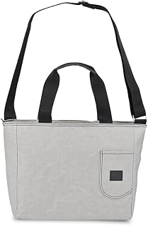 Out of the Woods Seagull Lunch Cooler, Reusable & Eco-Friendly, Insulated, Washable Paper, Messenger Strap, Exterior Pocket, Zipper Closure, Gray
