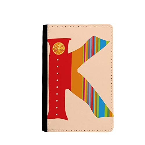 Étui passeport K Alphabet avec motif orange pour ranger vos documents de voyage essentiels