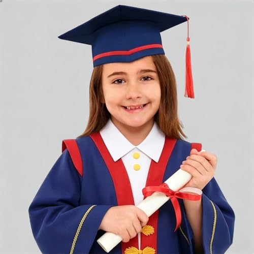 Image of Kindergarten 2025 Graduation Cap and Gown Tassel Sets with Charm 2PCS Graduations Stoles for Kids Grad Party Clothes