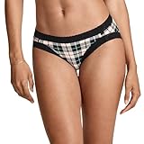 Jockey Women's Underwear Soft Stretch Lace Microfiber Hipster, Cozy Bay Plaid, L