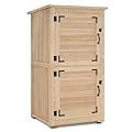 MCombo 30" Deep Wood Sheds & Outdoor Storage, Outside Garden Tool Cabinet Shed with Removable Shelf, Outdoor Storage Cabinet Shed Waterproof for Patio 0786 (Natural)