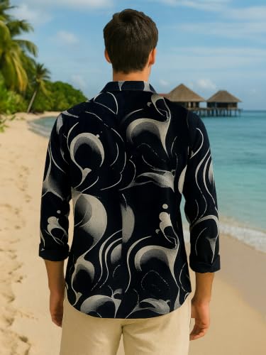 Image of Noble Monk Men's Full Sleeve Shirt | Casual Formal Button Down Top | Regular Fit Stylish Wear | Comfortable Everyday Apparel