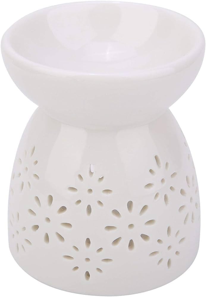 Essential Oil Diffuser Candle Burner, Ceramic Tealight Candle Holder, Spa World Doyen Aroma Oil Burner, White Product dimensions 11L x 11W x 11.5H centimeters