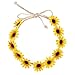Floral Fall Boho Sunflower Crown Hippies Daisy Hair Wreath Bridal Headpiece Photo Props DY-01 (Yellow)
