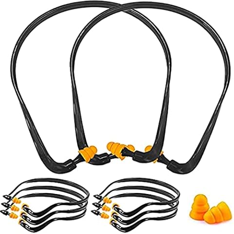 Band Earplugs Hearing Bands Banded Shooting Ear Plugs Lightweight Silicone Earplugs for Construction Work, Sleeping, Concerts, Shooting Hunting, Soft Reusable Washable (Ear Plugs 8pcs) Cover
