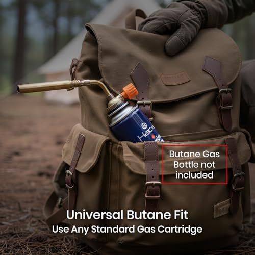 Image of HACER Butane Brazing Blow Torch LPG Single Nozzle Manual Ignition Heat Gun For Outdoor Use Cooking Copper Pipe Welding Camping Jewelry Repair Work Tool Burner (Pack of 1)