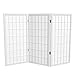 Oriental Furniture 3 ft. Tall Window Pane Shoji Screen - White - 3 Panels