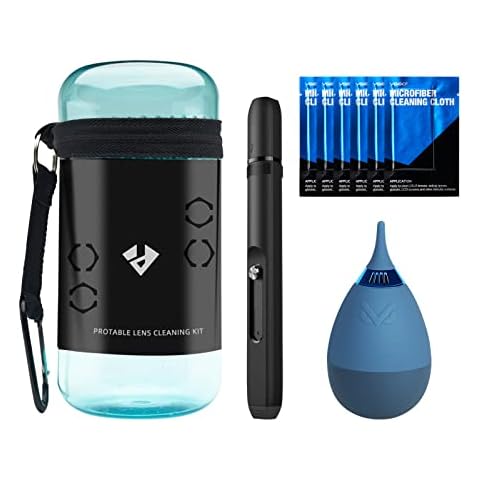 VSGO Camera Cleaning Kit VS-A8E Portable Bottle Tumbler Air Blower Lens Cleaning Pen Lens Microfiber Cleaning Cloth compatible for Canon, Nikon, Pentax, Sony, Samsung, Fuji Optical Lens DSLR Camera Cover