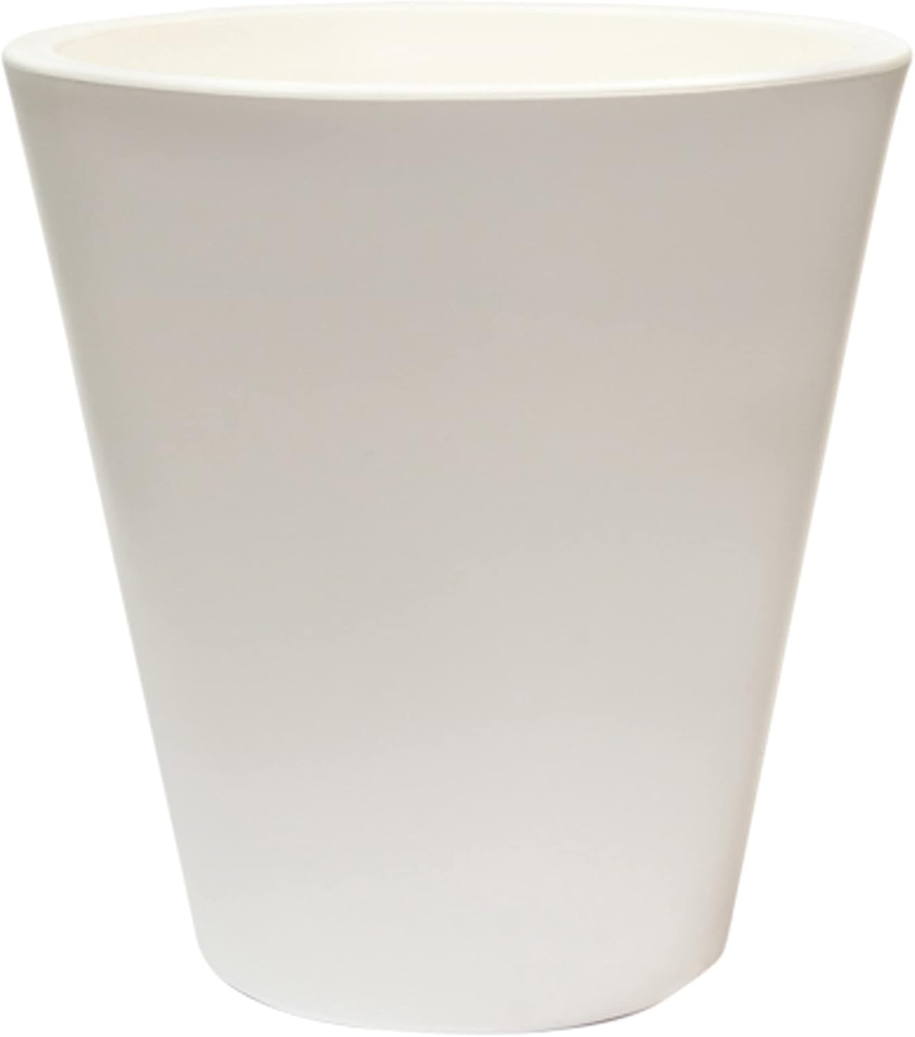 Wellhome Polyethylene Plant Pot by Rotating Mould, White, 50 x 50 cm
