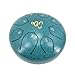 WUQIMUSC Steel Tongue Drum 6 Inch 8 Notes, Waterproof Rain Drum for Outdoor Garden, Meditation Rain Chime, Musical Percussion Instrument for Adult Gift with Mallets, Bag & Music Book, C Major