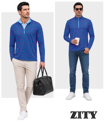 ZITY Printed Quarter Zip UPF 50+