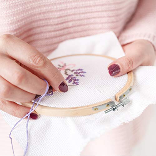 WOWOSS 5 Pezzi Telaio Ricamo Rotondo di Diametro