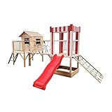 Home Deluxe - Spielpark inkl. Rutsche WUNDERLAND - 555 x 340 cm | Ausstattung inkl. Rutsche