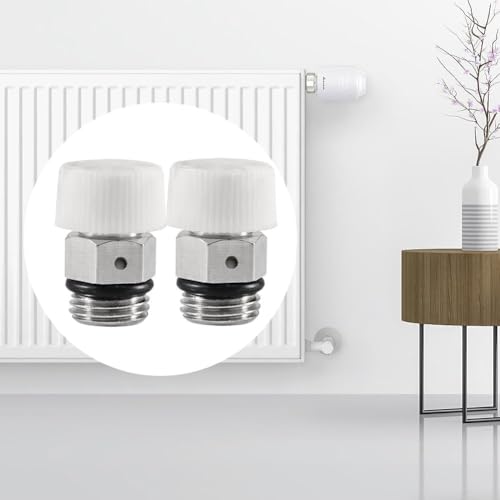 Dos válvulas de purga automáticas para el mantenimiento del sistema de calefacción, válvulas de liberación de aire para una distribución óptima del calor (cobre 1/2)