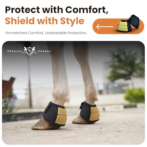 Image of Bell Boots | Prevent Horses from Injury | Professional Bell Boots for Horses with Superb Protection, Durability, Comfort, Relaxable & Lightweight | Easily Remove mud & dust