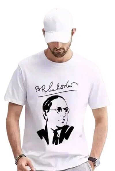 Stylish Dr. Bhimrao Ambedkar Printed Polyester T-Shirt for Men | Jai Bhim T-Shirt | Ambedkar Jayanti Special Tee