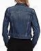 andy & natalie Jean Jacket women Fashion Denim Jackets Oversized Long Sleeve Basic Button Down Crop Jean Jacket Outerwear Coat with Pockets Small