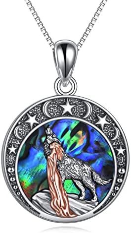 YAFEINI Dragon Necklace Gifts for Girls Women Sterling Silver Girl and Dragon Necklace Warrior Stroking Dragon Guardian Angel Jewellery Gifts for Women Teen Girls