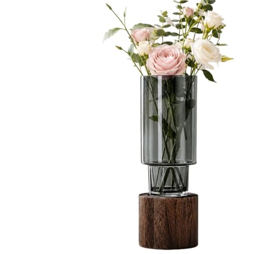 LADFRTYU Pot for Plant Vase en Verre cylindrique séparable