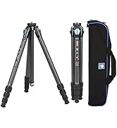 SIRUI AM-124 Carbon Fiber Tripod with Triangular Center Column, 62.2″ Compact Camera Tripod for T...