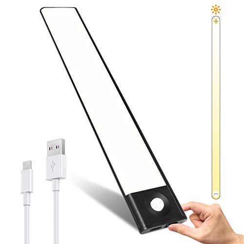Under Cabinet Lights, Stepless Dimming Ultrathin Cordless Cabinet LED Lighting Stick Motion Sensor Light Indoor, USB Rechargeable Under-Counter Light Fixtures Smart Homelife Lights, Led Closet Light