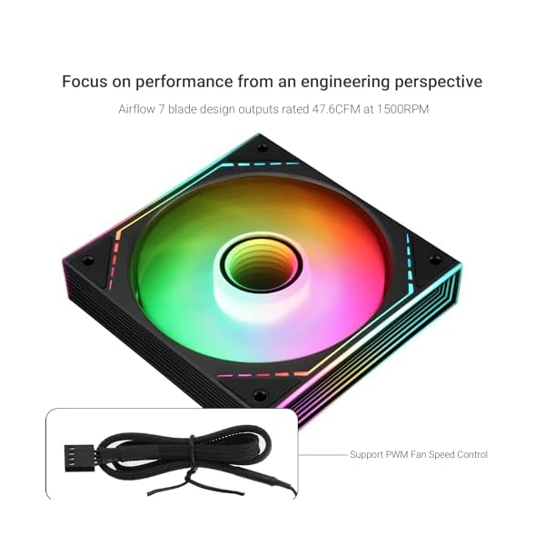 Thermalright TL-M12-S ARGB Mirror Light 120mm PWM Silent CPU Cooler Fan for Case and CPU Cooling - Image 4