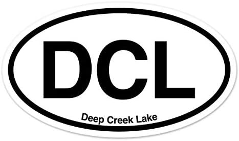 DCL Deep Creek Lake Oval Vinyl Car Bumper Window Sticker 3" x 2"