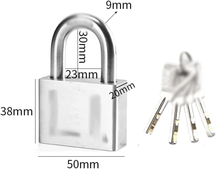 Bulk Locks Padlock Comes with 4 Keys Durable Padlock Stainless Steel Key Lock Suitable for Doors and Warehouses Outdoor Padlock