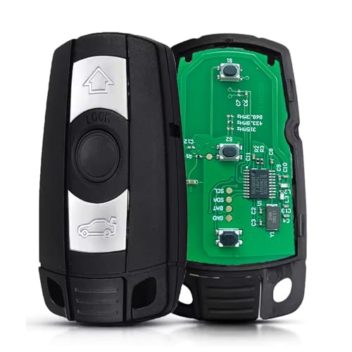 Lizbn 3 Tasten Schlüsselgehäuse Schlüssel Gehäuse Fernbedienung für BMW E60 E61 E70(X5) E71(X6) E72(X6H) E81 E82 E87 E88 E90 E91...