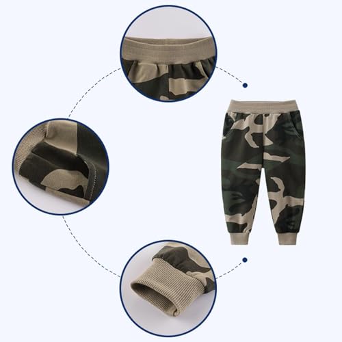 Boys Camouflage Pants Sweatpants Basic Active Fleece Trousers Elastic Waist Pull-On Jogger Pants Fall Winter3