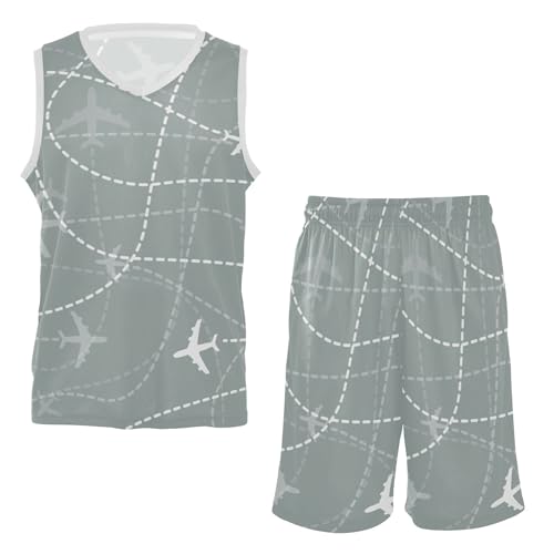 Foiosoh Conjunto de roupas esportivas para meninos sem mangas para meninos PP-GGG, Esquema de traços