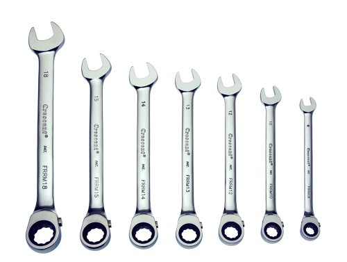 Crescent Frrm7 7 Piece 10-Millimeter To 18-Millimeter 72 Tooth Reversible Ratcheting Combination Wrench Set #TOP27