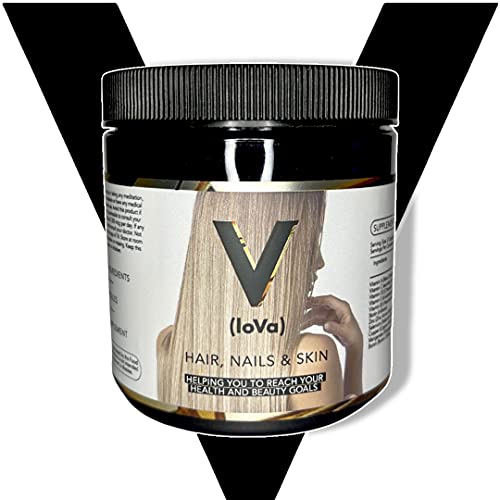 LoVa Hair, Nails & Skin Vitamins with Biotin, Marine Collagen Peptides and Hyaluronic Acid New Packaging