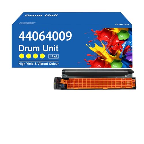 BYEZQYB C810/C830 Drum Unit Compatible for OKI 44064012 44064011 44064010 44064009 Imaging Drum Work for OKI C810 C810n C810dn C810cdtn C830 C830n C830dn C830cdtn Printer 1 Black,1 Yellow
