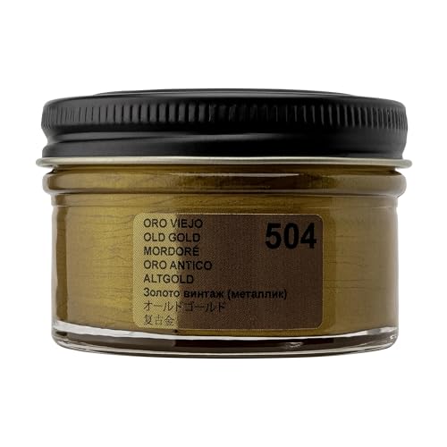 Tarrago |Metal Shoe Cream 50 ml | Crema Metalizada para Zapatos, Bolsos y Accesorios de Cuero y Cuero Sintético (Oro Viejo 504)