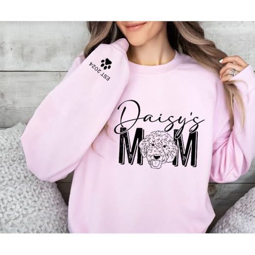 GodLover Luxury Personalized Dog Photo Unisex Sweatshirt Hoodie, Custom Pet's Mom Outline Photo, Dog Mom Dog Dad Sweatshirt, Dog Mom Gifts, Pet Lover Gifts, Gift for Dog Owners3