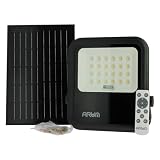 Projecteur Solaire LED Extérieur FERNANDO – Puissant 900 Lumens (Eq. 100W) – Panneau Déporté avec Câble 2M – Blanc Neutre 4000K – Télécommande & Timer – Étanche IP65 pour Jardin, Abri et Enseigne