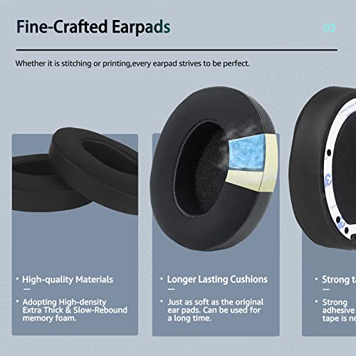 Wzsipod Cooling-Gel Studio 3 Replacement Earpads For Beats Wireless Headphones, Fit Beats Studio 2 Wired, Do Not Fit Solo 3/2, Breathable Ear Cushion With Memory Foam & Smooth Clothes (Black) #TOP3