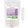 XPRS Nutra Size 00 Empty Capsules - 100 Count Clear Enteric Coated Empty Gelatin Capsules - Delayed Release Pills - DIY Capsule Filling - Pure Bovine Empty Enteric Gel Caps