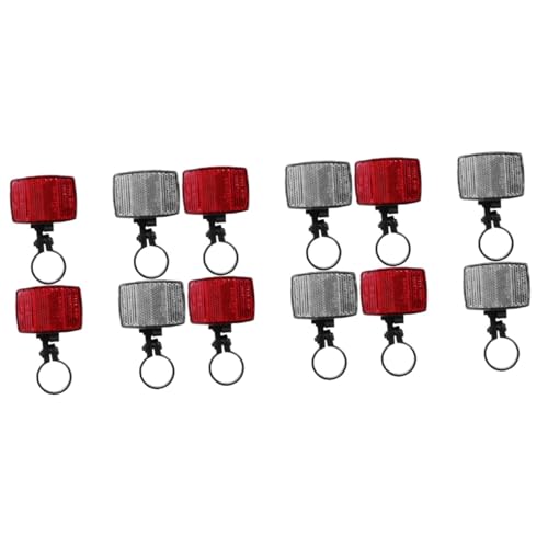 balacoo 3sets Bicycle Rear Reflector Mountain Bike Lamp Reflectors Reflective Sheeting for Bike Accessories 4pcs*3