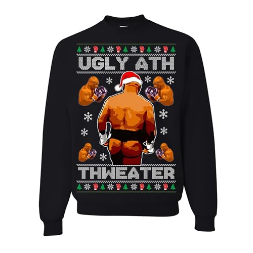 wild custom apparel Merry Christmas Ugly Thweater Funny Ugly Christmas Sweater Crewneck Sweatshirt