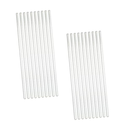Garneck Mixing Tip Sourdough Stir Stick 20pcs High Borosilicate Glass Stir Rods Lab Tools for Drinks