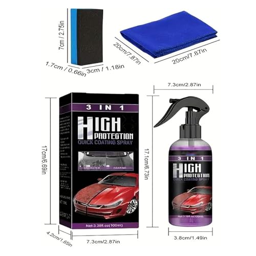 Spray de Cerámica para Auto 3 en 1 Protección Nano miniatura 3