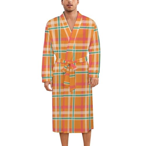 Robe de nuit en soie rétro écossaise : offrez un peignoir kimono élégant à vos proches