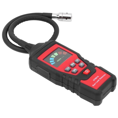 Aumotop Detector de Gas LED Portátil Probador de Fugas Gas Analizador con Sonda Flexible y Pantalla Analógica para Vehículos, Autobuses, Baños, Cocinas, Seguridad del Hogar