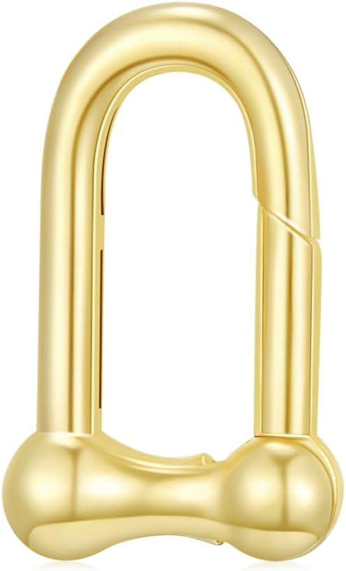 10K Gold Jewelry Clasp Necklace Extender Clasp Bracelet Extension Connector for DIY Necklace Bracelet Anklet Jewelry Making (Style 3)