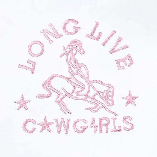 Image of Girls Western Shirt Cowgirls Embroidered Country Concert T Shirt Graphic Horseback Rider Tassel Fringe Tee Tops