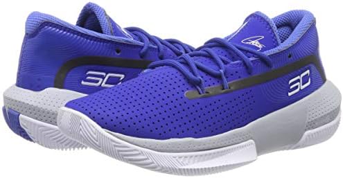 Under Armour Boy's Pre School SC 3ZER0 III Basketball Shoe, Royal (400)/Mod Gray, 4 | Image 6